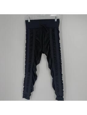 Skinnify leggings womens XL black compression high rise stretch ruched athletic